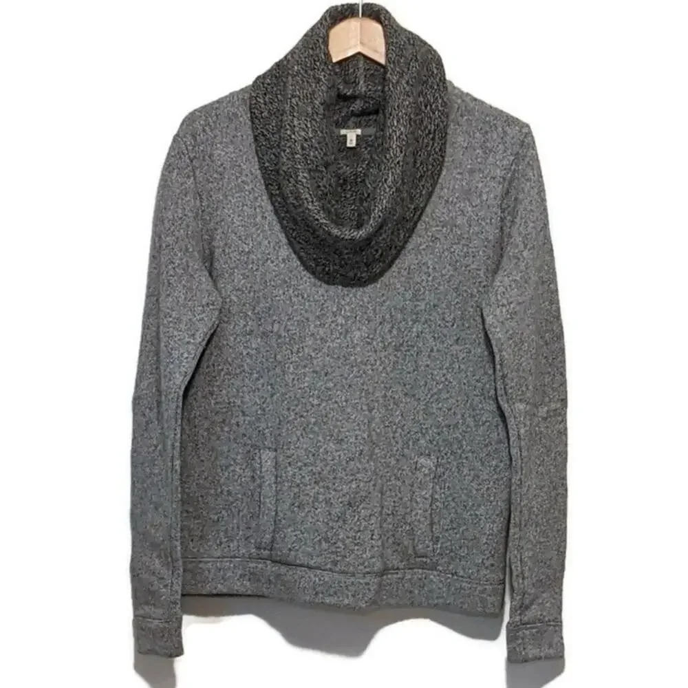 J.Crew Gray Wool Cowl Neck Pullover Sweater Casual Fall Winter Long Sleeve M